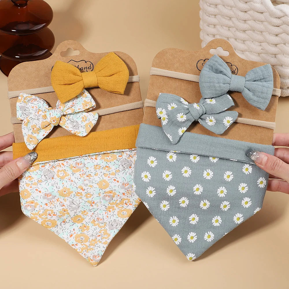 3Pcs BabyBibs with Bow