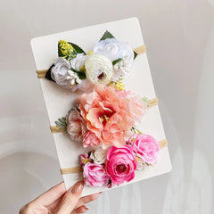 Baby Flower Headbands, Soft Floral Hair Band Set