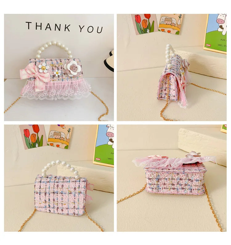 Flower Plaid Handbag
