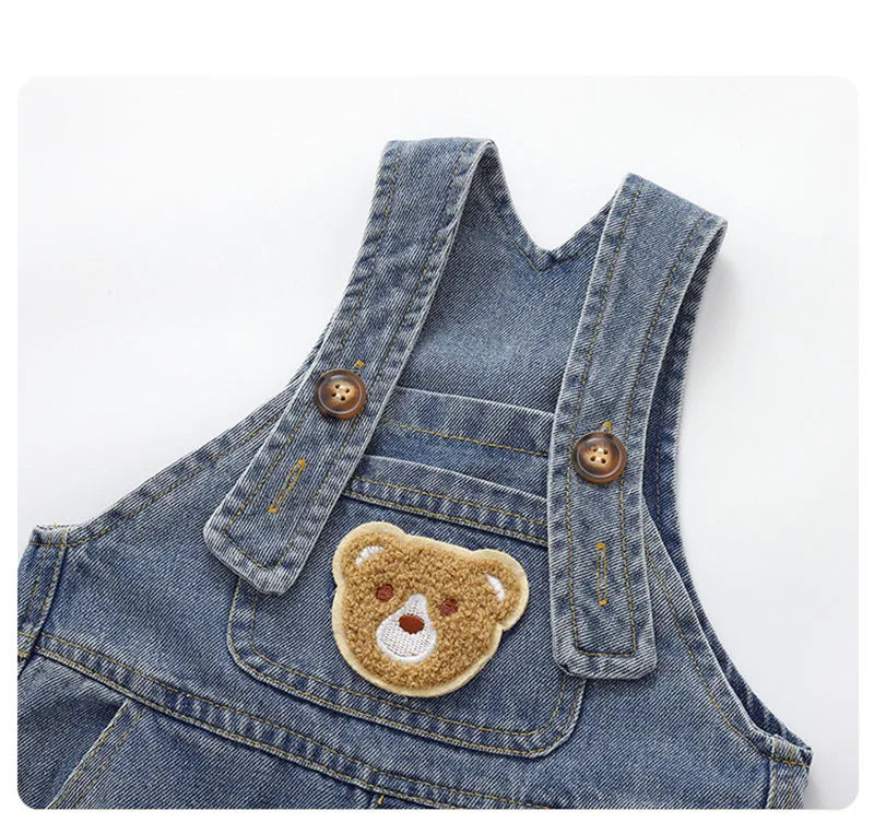 Cute Bear Denim Casual Pants
