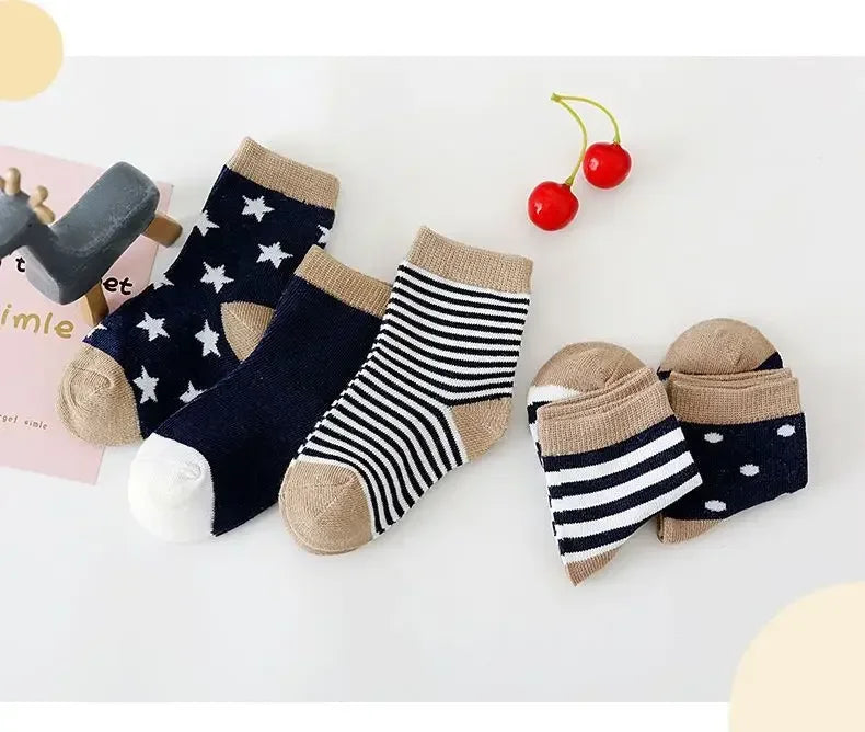 Cotton Stripe Cartoon Knitted socks