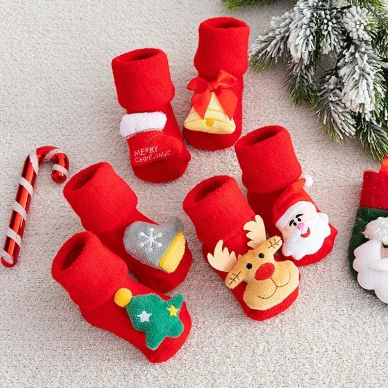 Non-slip Christmas Short Socks for Newborn Baby - PAMU8