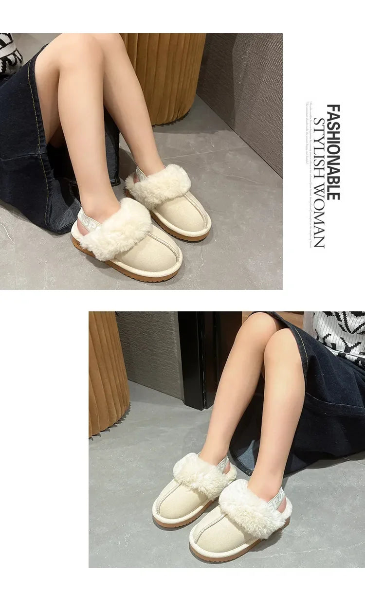 Kids Toes Wrapped Plush Slippers