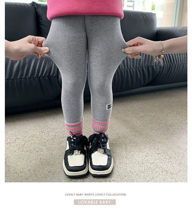 Girls Winter Fleece Warm Leggings