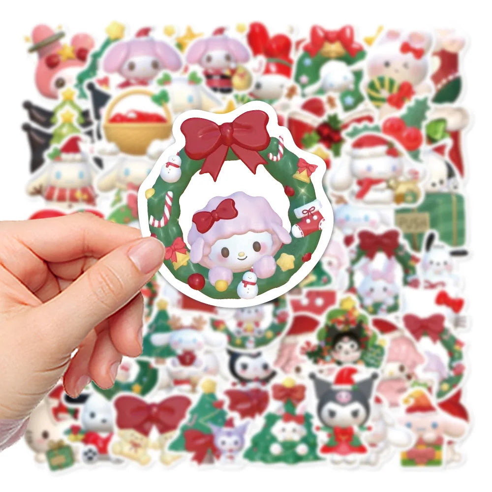 62Pcs Christmas Stickers