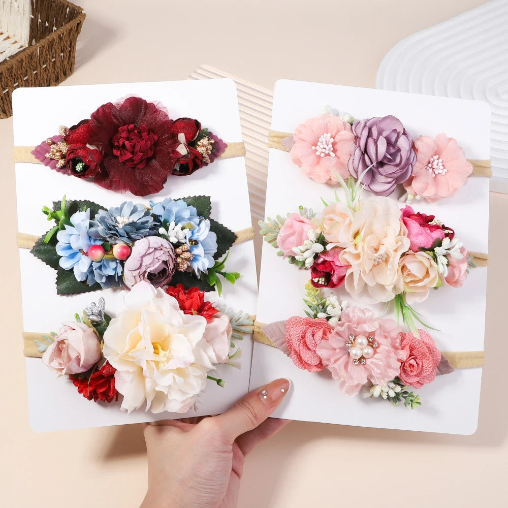 Artificial Flower Baby Headband