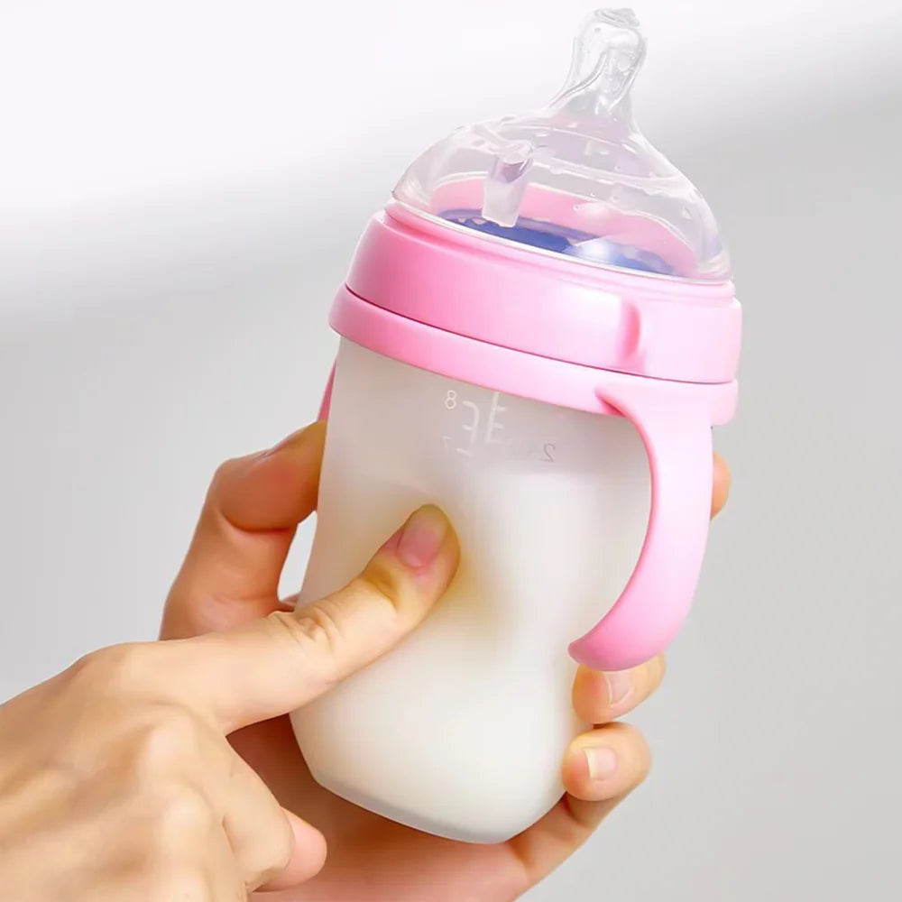 Baby Bottle with Silicone Handle