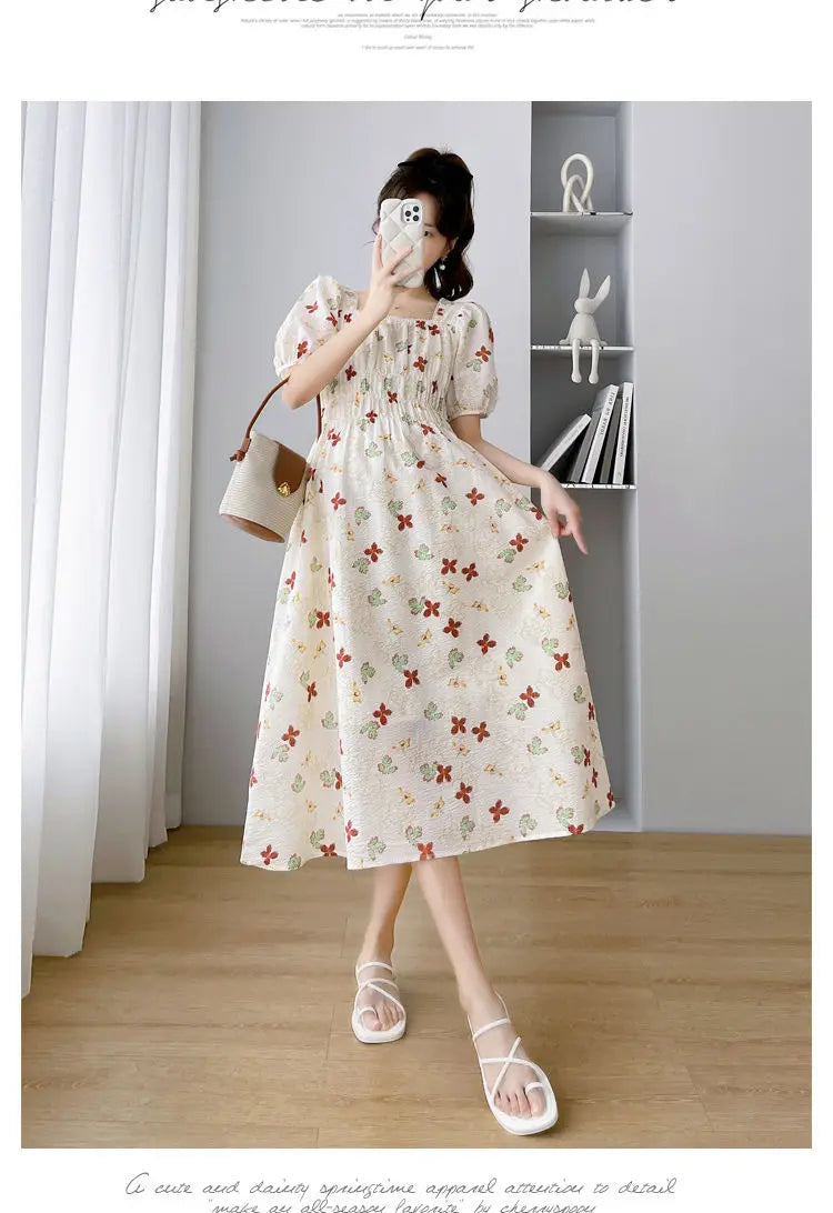 Vintage Patchwork Pregnancy Dress