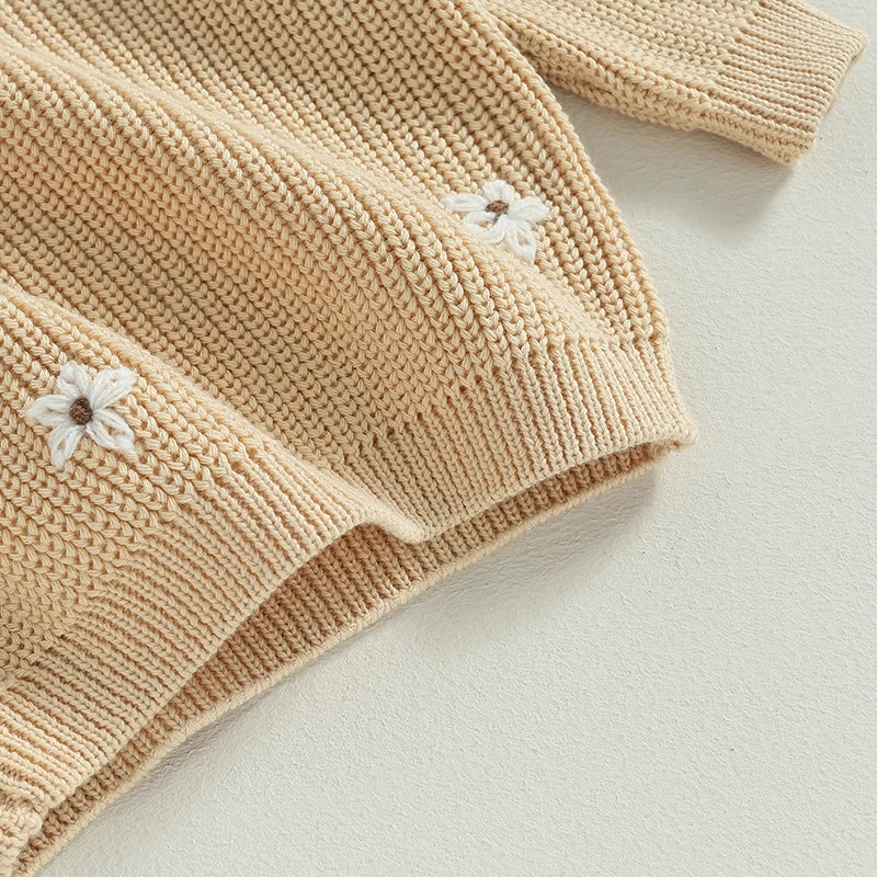 Girls Winter Flower Sweater - PAMU8