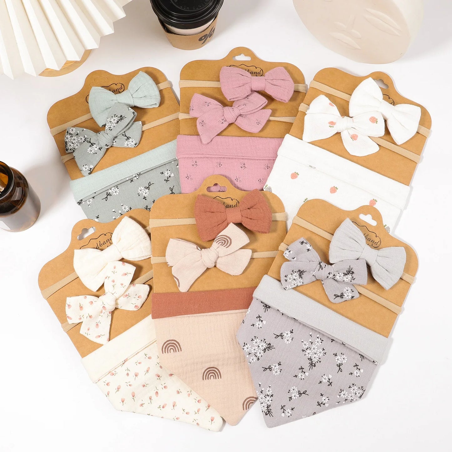 3Pcs BabyBibs with Bow