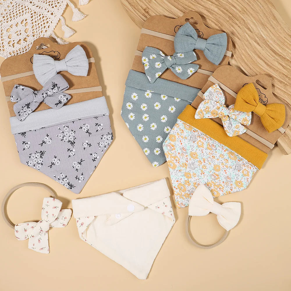 3Pcs BabyBibs with Bow