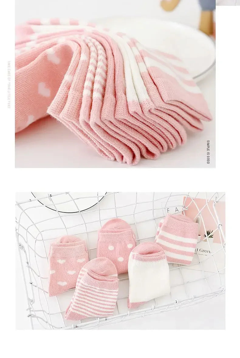 Cotton Stripe Cartoon Knitted socks