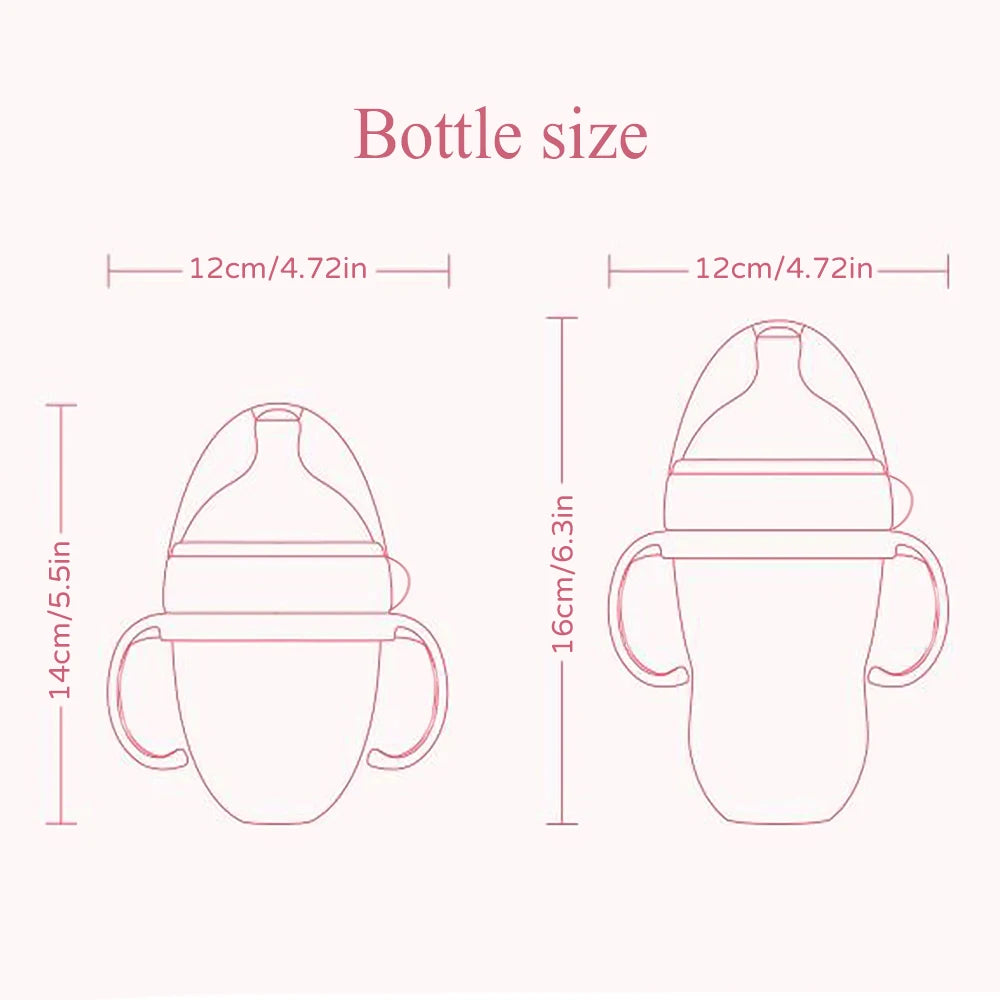 Baby Bottle with Silicone Handle