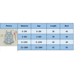 Baby Girls' Knitted Floral Bodysuit, Sleeveless Romper