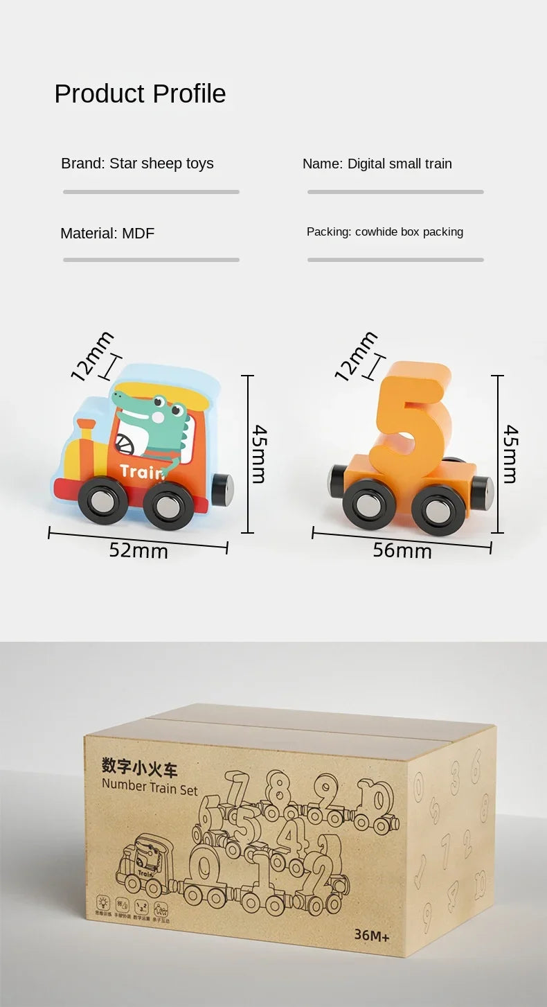 Magnetic Digital Train Children's Educational Toys - PAMU8