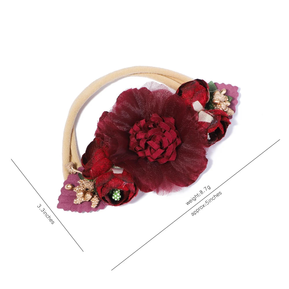 Artificial Flower Baby Headband