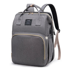 3-in-1 Foldable Diaper Bag Backpack with Changing Station