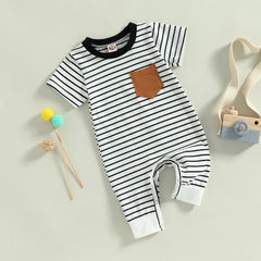 Newborn Jumpsuit 3M to 18M | Soft Cotton Short Sleeve