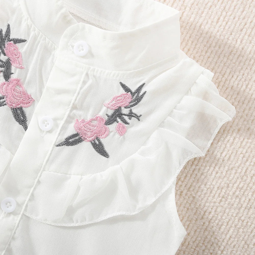 Summer Cotton Flower Baby Set