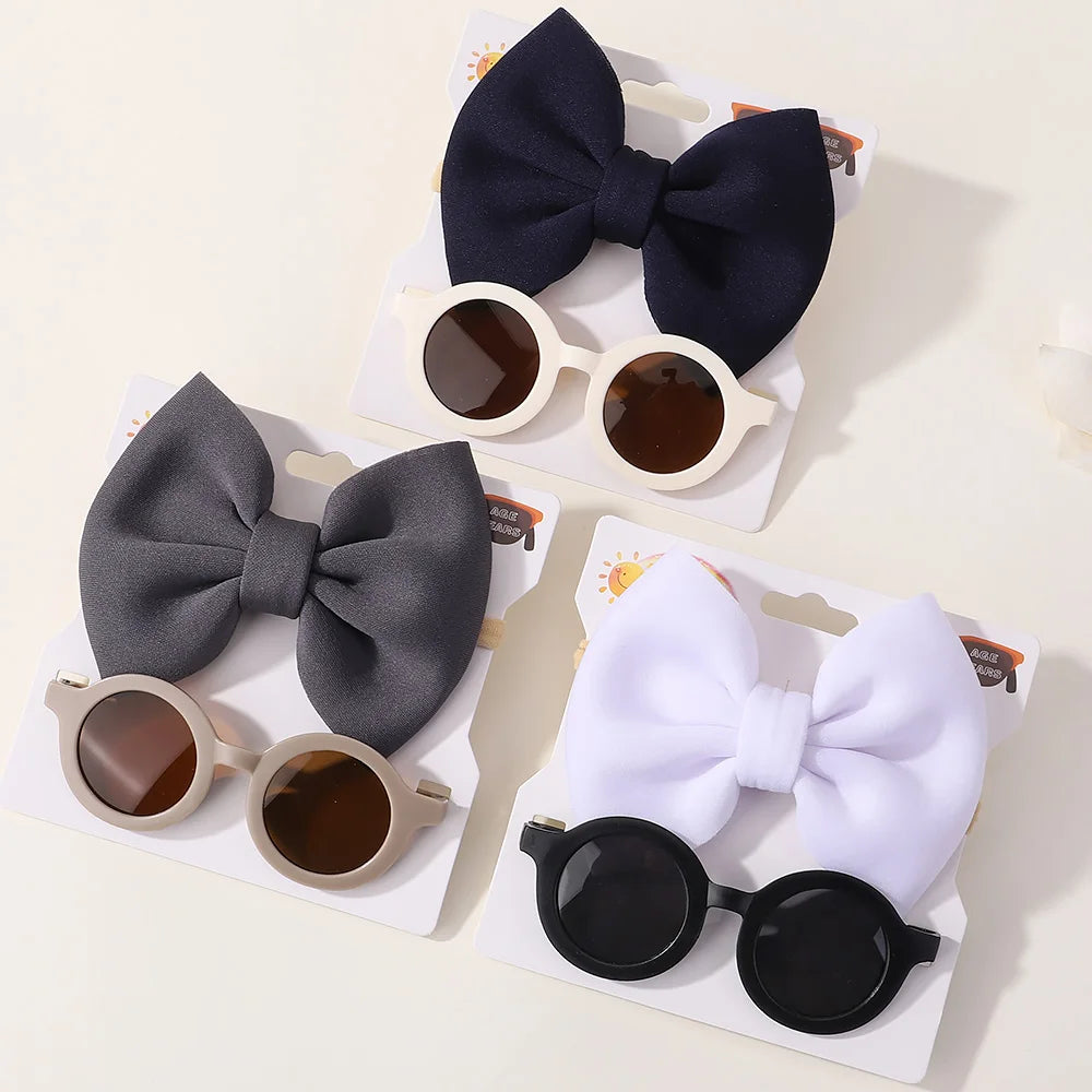 2Pcs/set hair band glasses