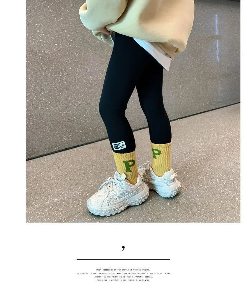 Girls Winter Fleece Warm Leggings