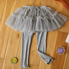 Girls' Mesh Skirted Leggings, Ages 2-7 Skort Pants
