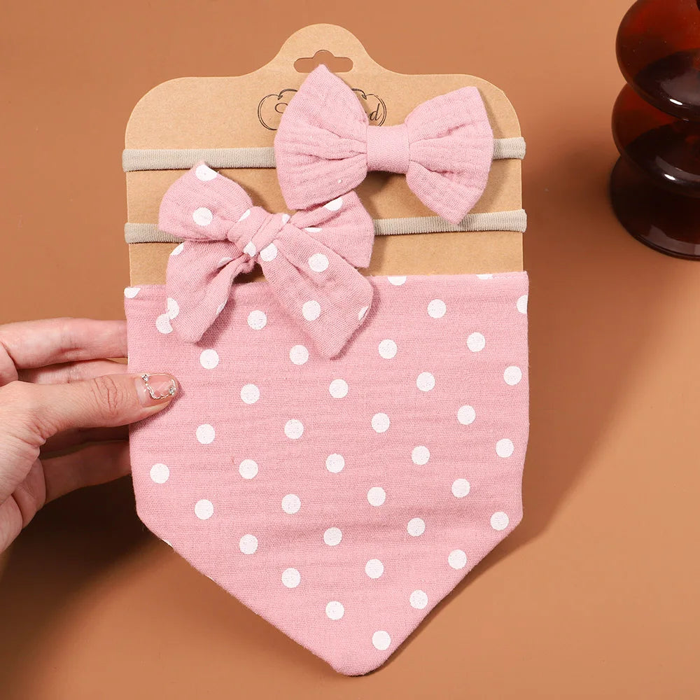 3Pcs BabyBibs with Bow