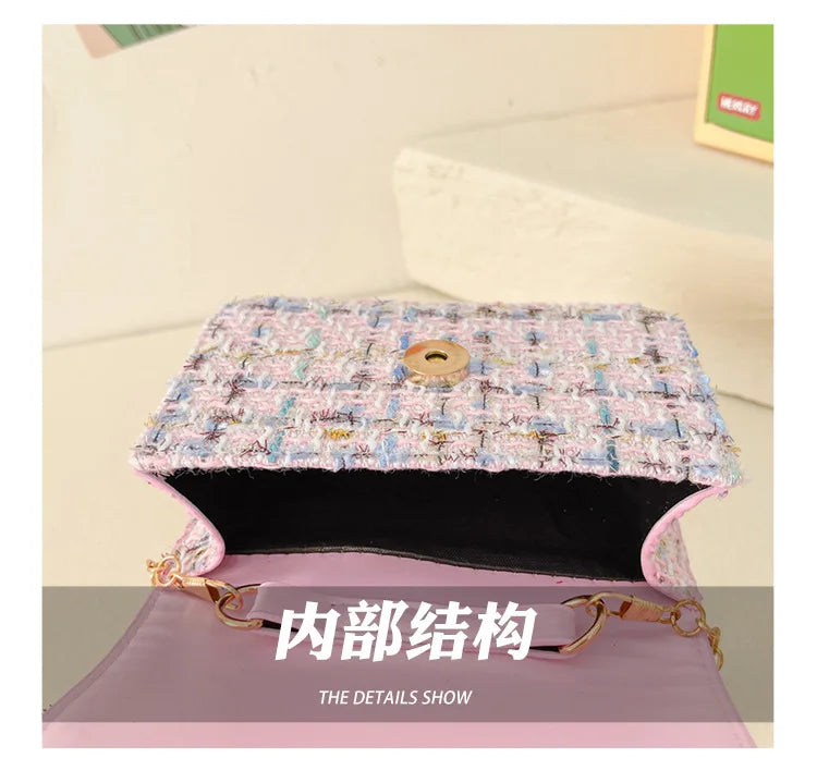 Flower Plaid Handbag