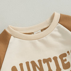 Baby Raglan Sleeve Letter-Print Long-Sleeve Romper