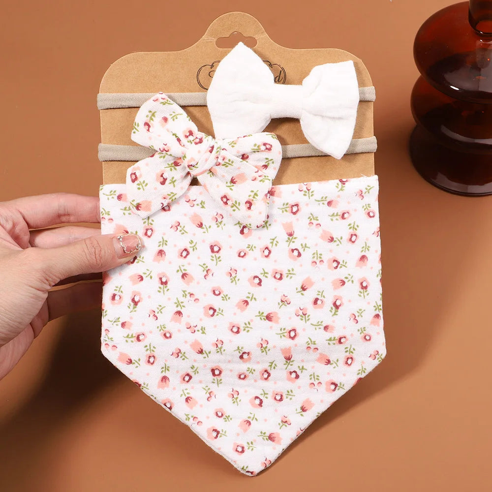 3Pcs BabyBibs with Bow