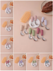 Baby Spoon and Fork Set, 2-Piece Stainless Steel Cutlery