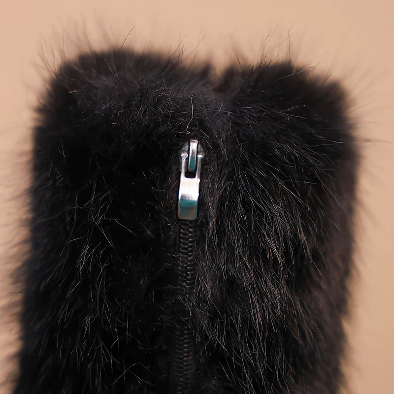 Girls High Warm Leather Boots