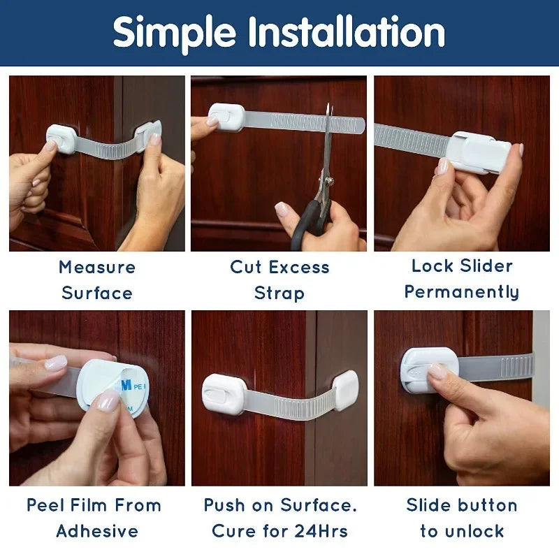Child Safety Strap Locks with Adjustable Latches - PAMU8