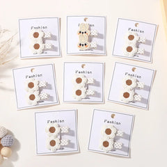 Baby Girls' Knitted Rabbit Hair Clips, 2-Piece Set