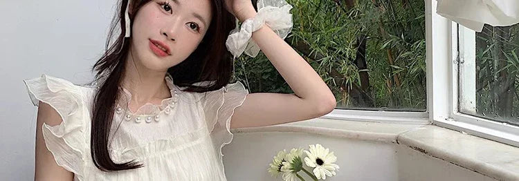 Necklace Petal Sleeve Maternity Dress