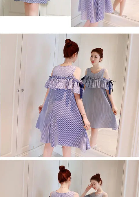 Korean Patchwork Maternity Dress
