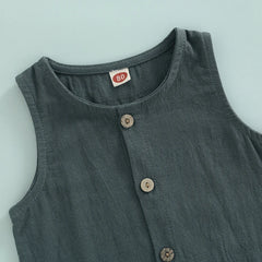 Button Down Baby Romper