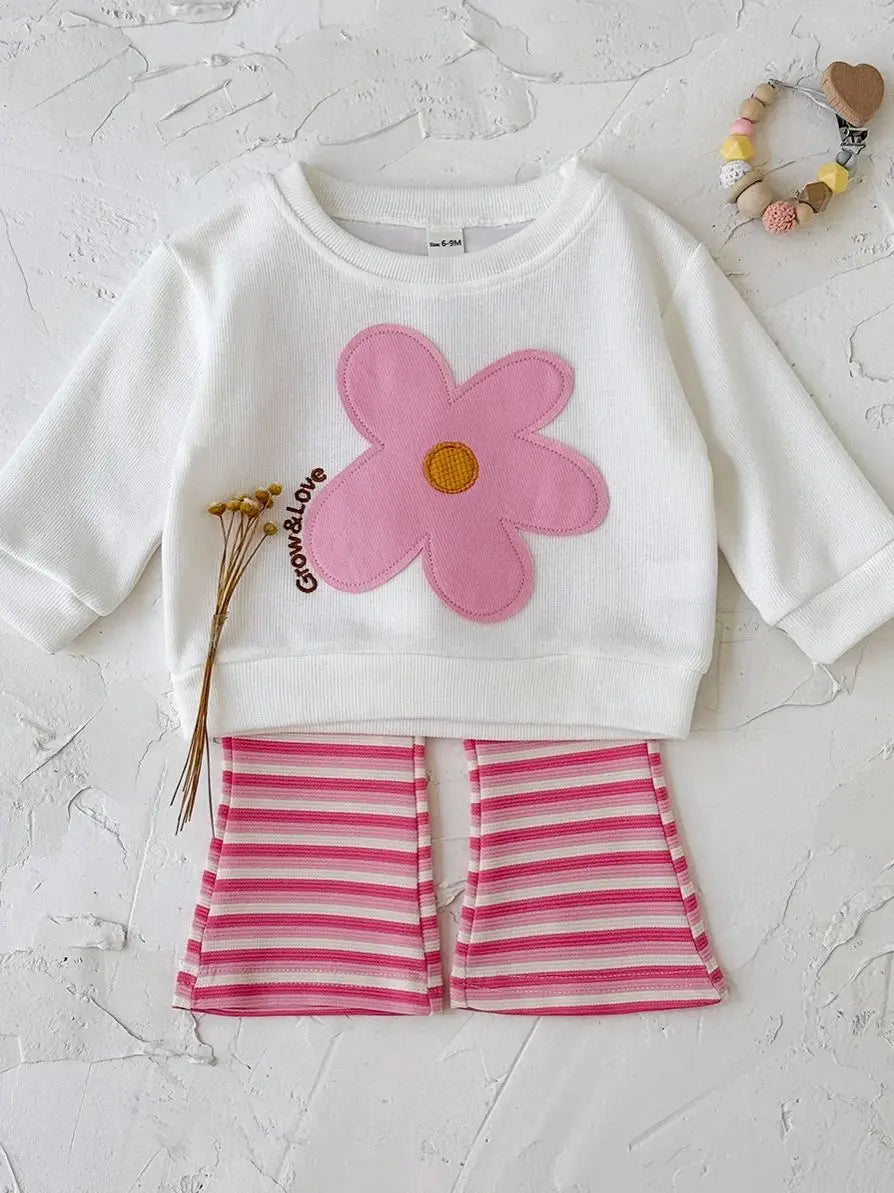 White Patchwork Top Pants