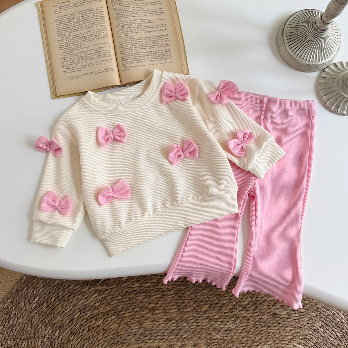 Girls Embroidery Top+Pants