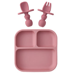 Colorful Silicone Baby Feeding Set, 2 Pieces