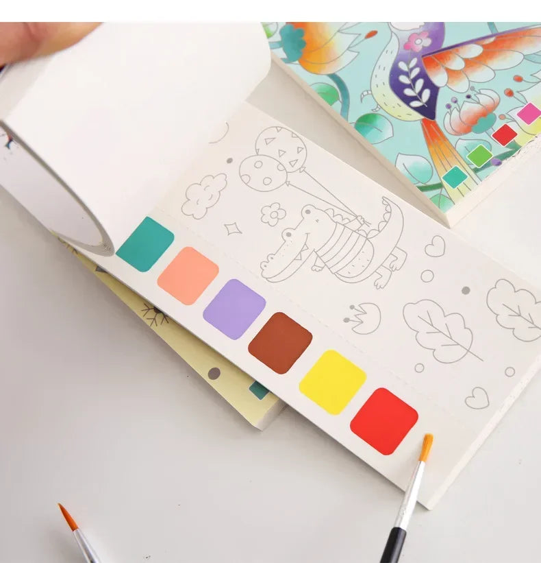 Portable Children Watercolor Painting Book - PAMU8