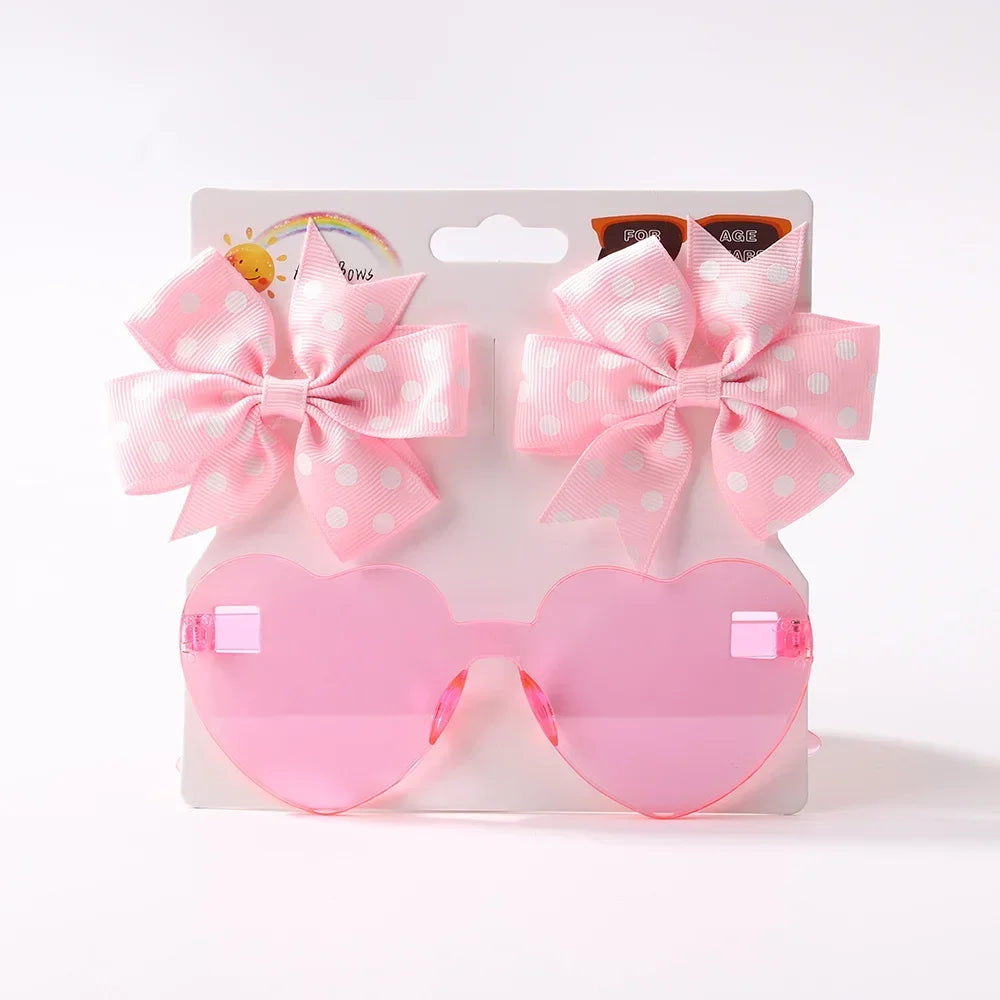 Dot Hairpins & Heart glasses