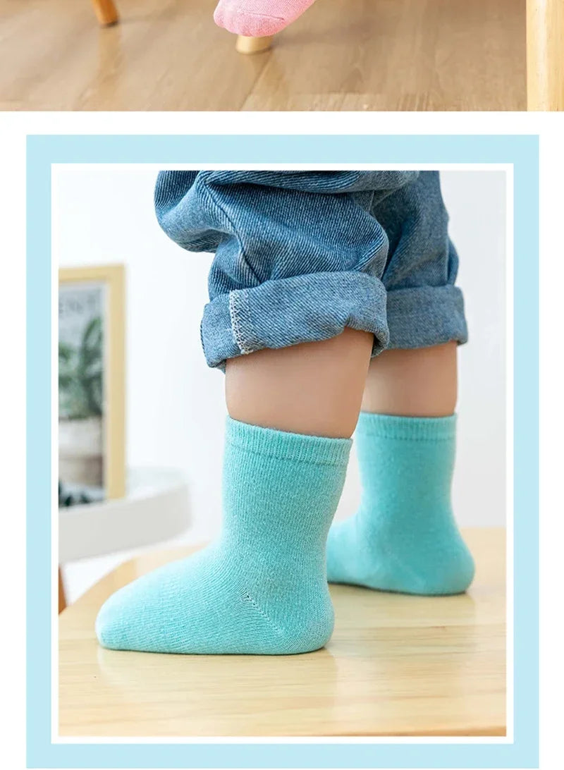 6 Pairs Spring Kids Anti-slip Socks