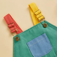 Toddler Overall Shorts, Adjustable Strap Suspender Romper