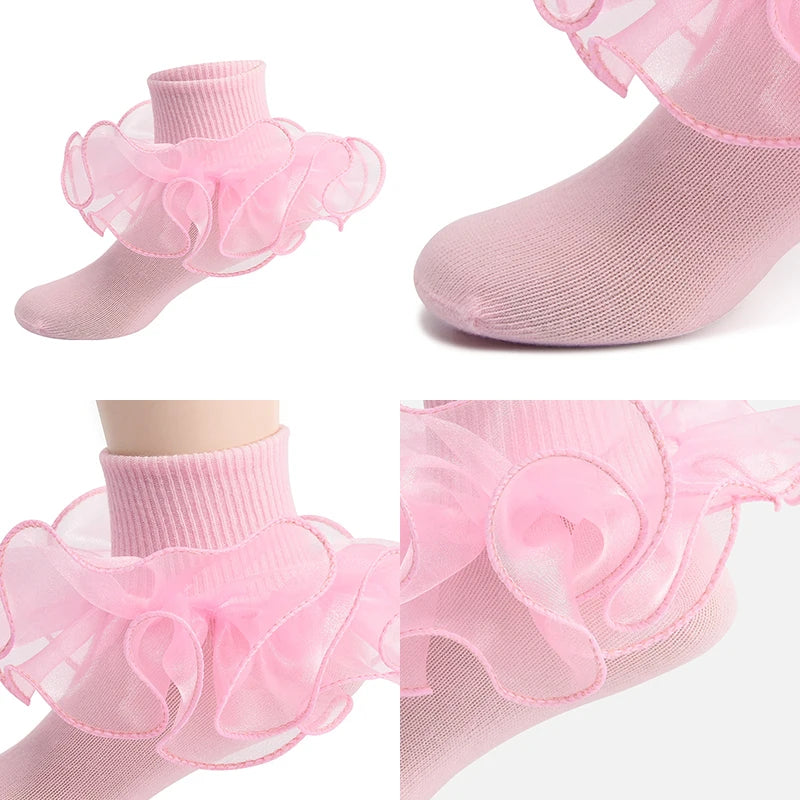 Baby Lace Ruffles Girls Ankle Socks