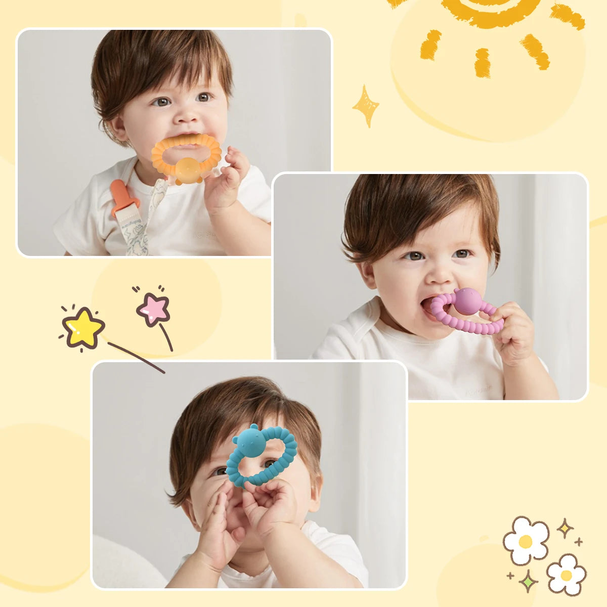 Baby Silicone Rattle Toy