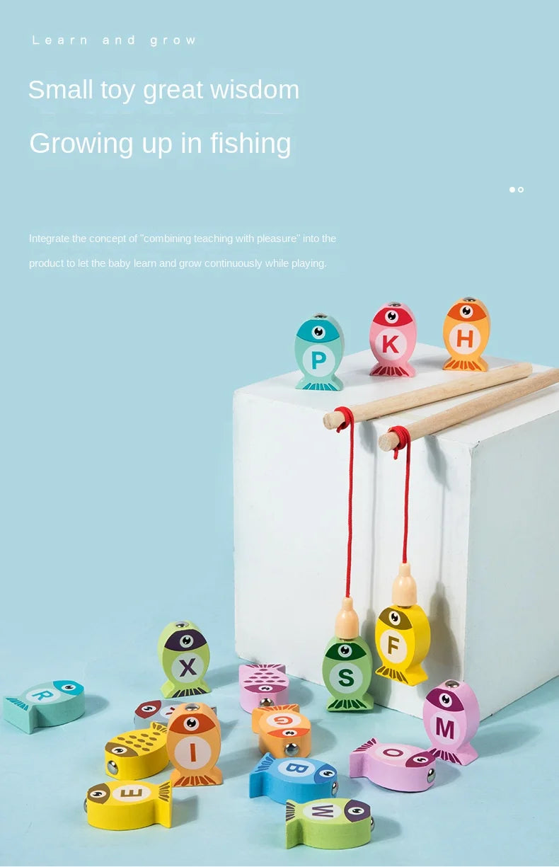 Kids Wooden Fishing Toys