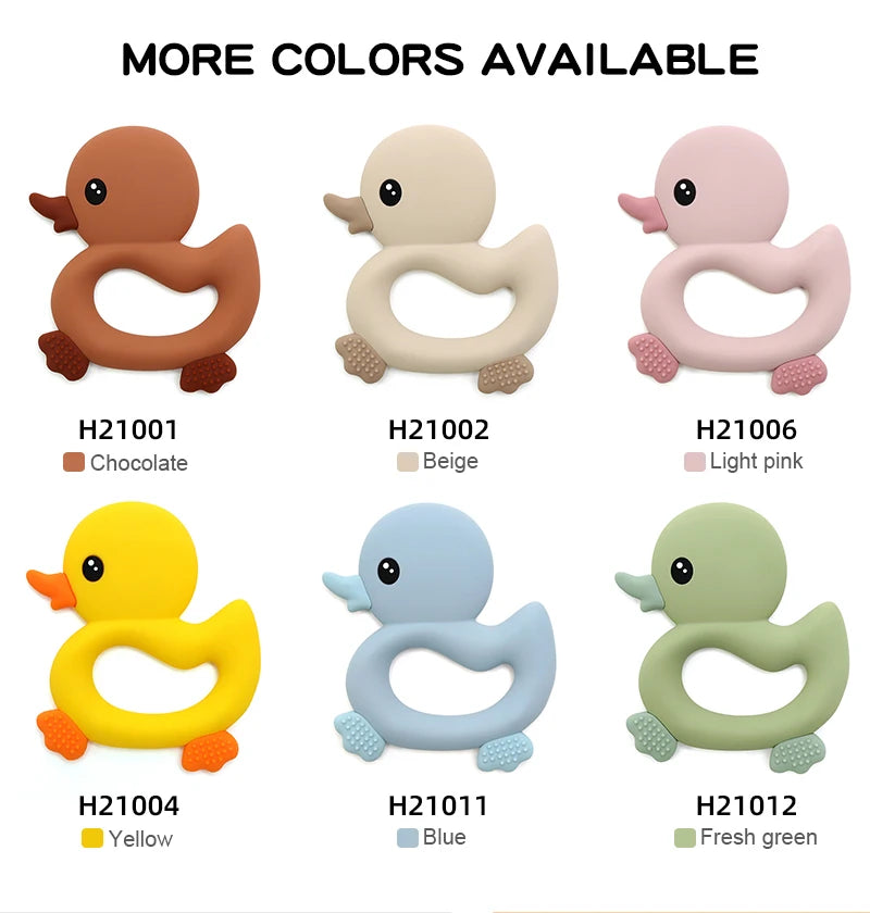 Baby Teether Toys Cartoon Duck Silicone Teether - PAMU8