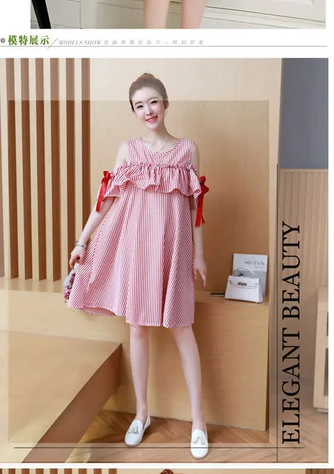 Korean Patchwork Maternity Dress