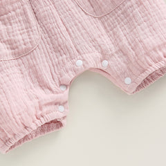 Solid Sleeveless Baby Romper